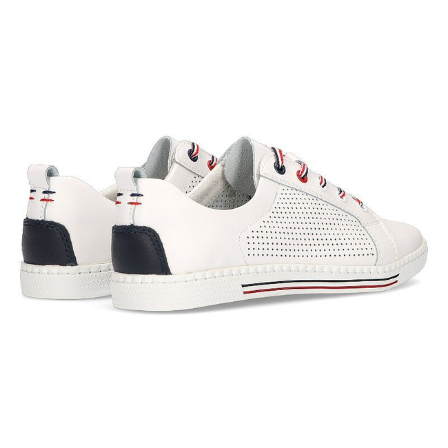 Skórzane półbuty Filippo DP008/21 WH białe