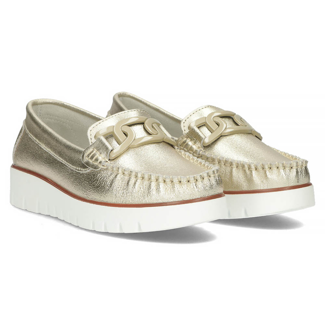 Leather loafers Filippo DP3334/23 GO gold