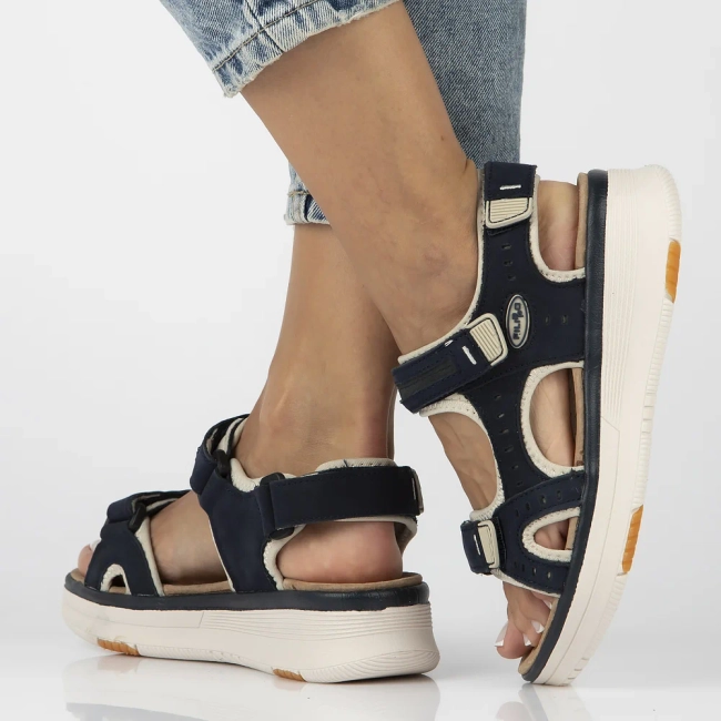 Leather sandals Filippo DS7034/25 NV navy