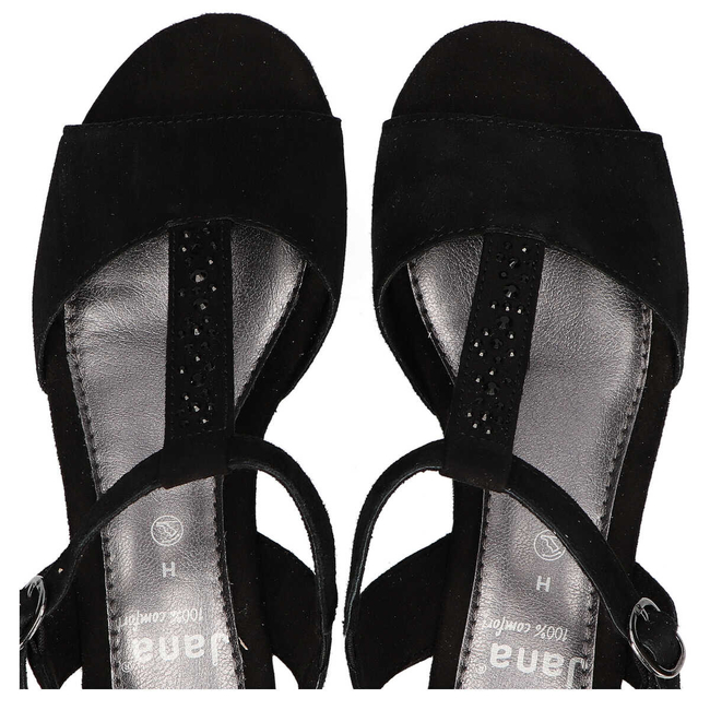 Sandals Jana 8-28253-24 019 Black Suede