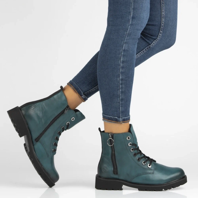 Leather ankle Boots Rieker D8671-12 blue