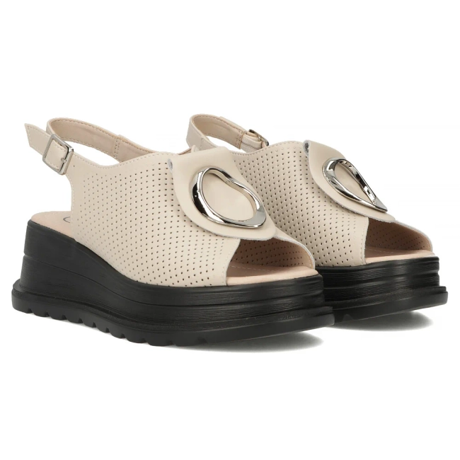 Leather sandals Filippo DS6756/25 BE beige