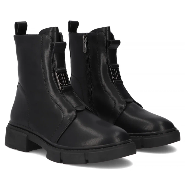 Leather ankle boots Filippo DBT6524/25 BK black