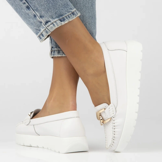 Leather loafers Filippo DP6827/25 WH white