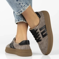 Skórzane sneakersy Filippo DP7114/25 TP taupe