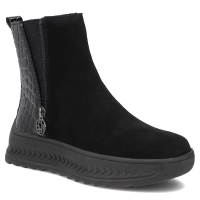 Leather platform ankle boots Filippo DBT8268/26 BK black