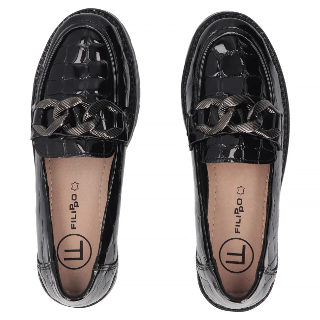 Leather shoes Filippo DP8325/26 BK black