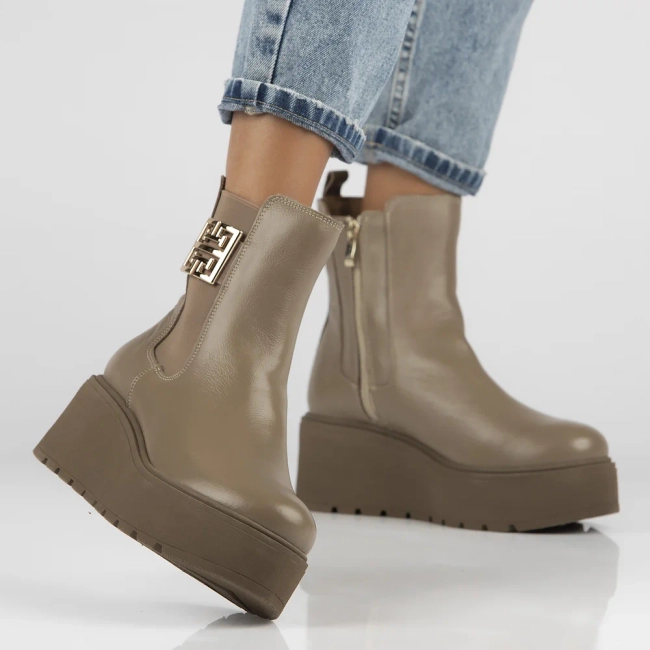 Leather ankle boots Filippo 60390 fango