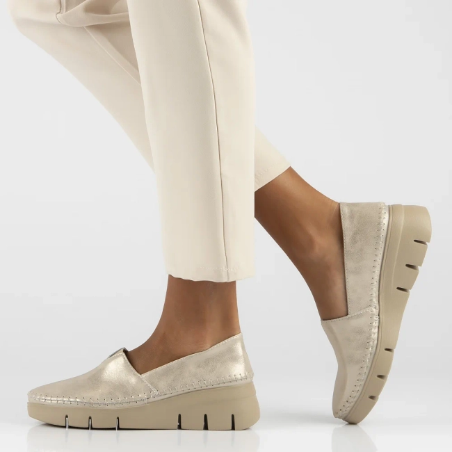 Leather shoes DP6161/24 GO gold