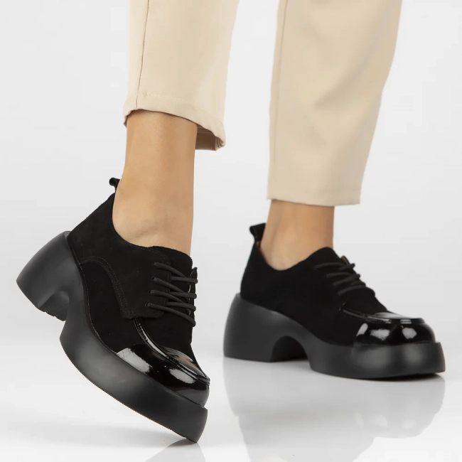 Leather shoes Filippo DP6462/24 BK black