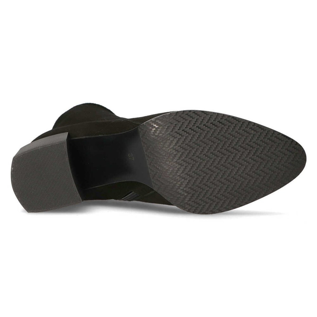 Botki skórzane Filippo 1605 czarne zamszowe