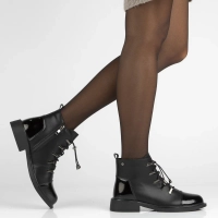 Leather ankle boots Filippo DBT7154/25 BK black