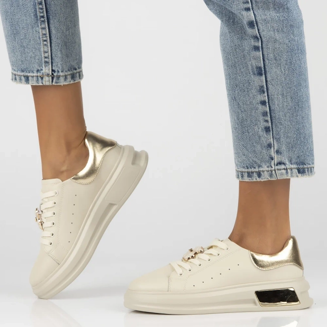 Leather sneakers Filippo DP6807/25 BE beige