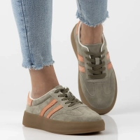 Skórzane sneakersy Filippo DP6764/25 KH OR khaki