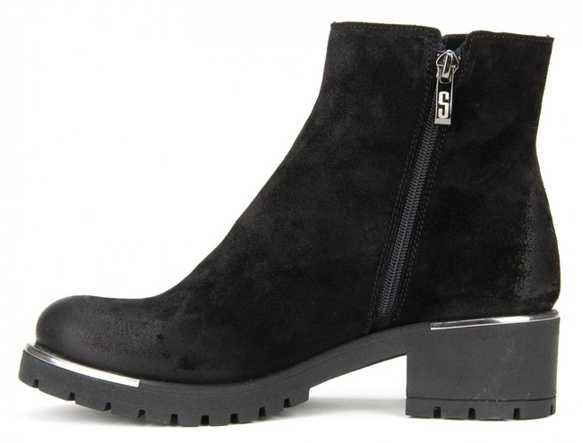Botki Simen 1597A Czarny Welur