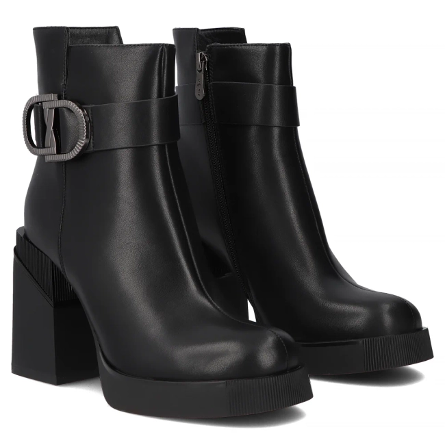 Leather ankle boots Filippo DBT7183/25 BK black