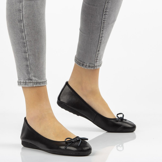 Leather ballerinas Filippo DP038/20 BK black