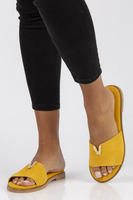 Leather Slippers Filippo LH-200 yellow
