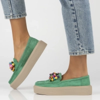 Leather loafers Filippo DP6765/25 GE green