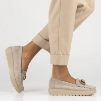 Leather loafers Filippo DP7056/25 BE beige