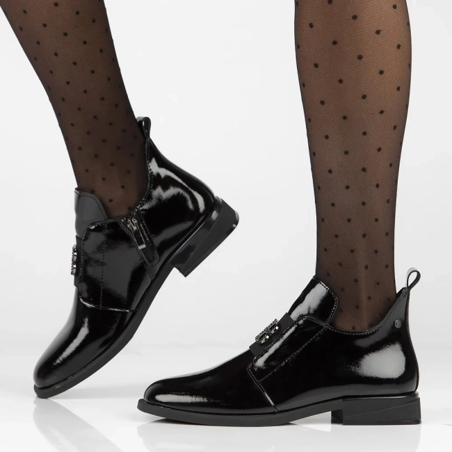 Leather ankle boots FilippoDBT4763/23 BK black