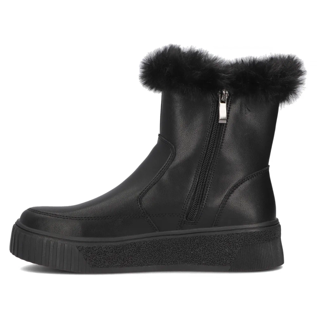 Leather ankle boots DBT6484/24 BK black