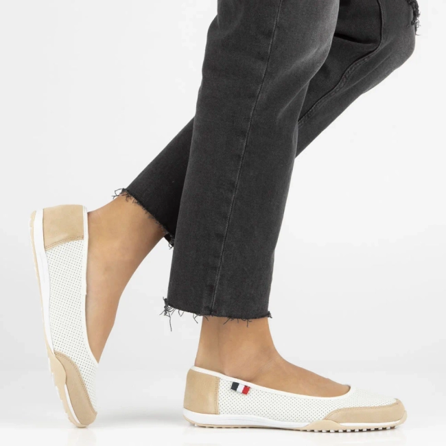 Leather shoes Filippo DP142/24 WH BE white beige