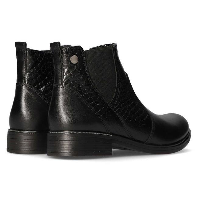 Leather ankle boots Filippo 437s black face kroko