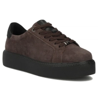 Skórzane sneakersy Filippo DP6119/26 BR BK brązowe