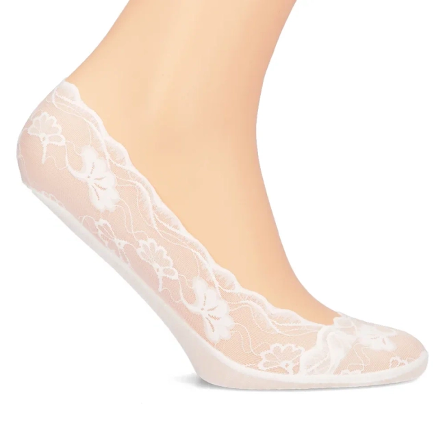 Skarpety damskie koronka YOUSDA 9930 białe
