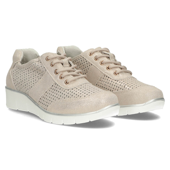 Skórzane półbuty Filippo DP028/22 GO złote