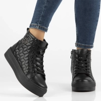 Leather ankle boots DBT6344/24 BK black