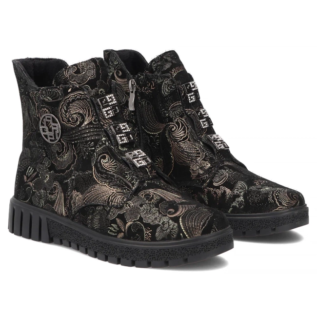 Leather ankle boots Filippo DBT6360/26 MLT black