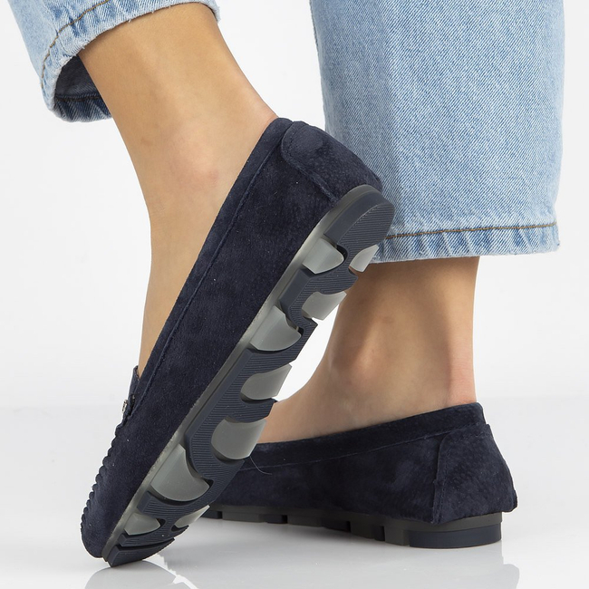 Leather loafers Filippo DP2037/21 NV navy blue