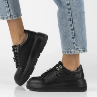 Skórzane sneakersy Filippo DP6382/24 BK czarne