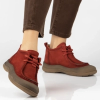 Leather ankle boots Filippo DBT8212/26 RD red