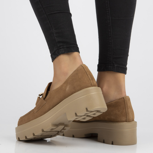 Leather shoes 20086 brown