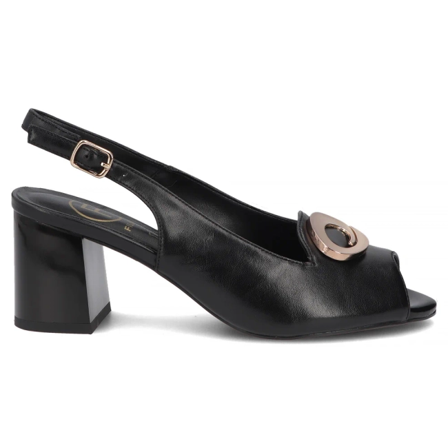 Leather sandals Filippo DS7820/26 BK black