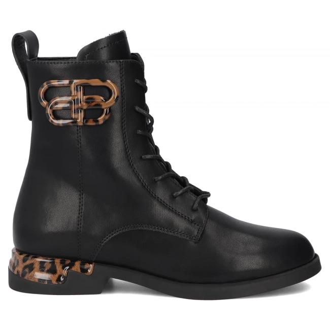 Skórzane botki Filippo DBT7206/25 BK czarne