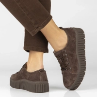 Skórzane sneakersy Filippo DP8337/26 D BR brązowe