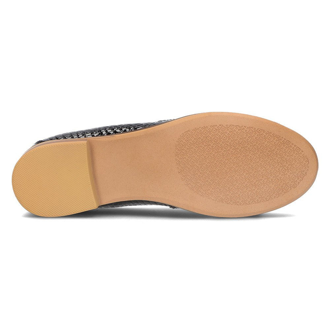 Skórzane mokasyny Filippo DP2161/21 BK czarne