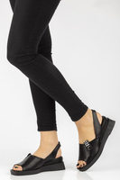 Wedge sandals Filippo DS2355/21 BK black