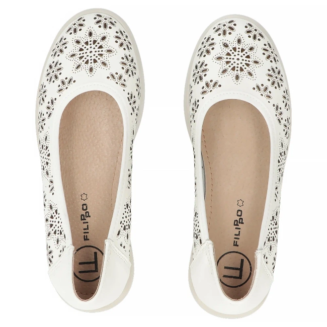 Leather shoes Filippo DP7695/26 WH white