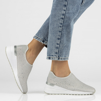 Leather sneakers Filippo DP2001/21 GR gray