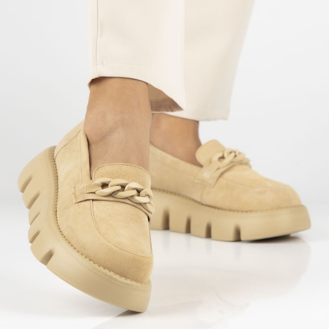 Leather shoes Filippo DP4536/23 BE beige