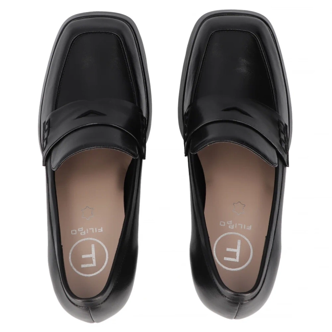 Leather shoes Filippo DP6172/24 BK black