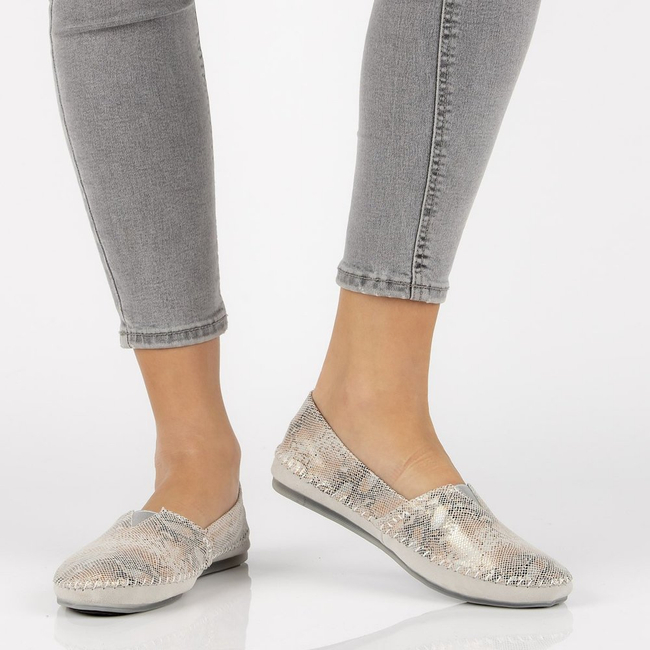 Skórzane półbuty Filippo DP031/21 GR szare