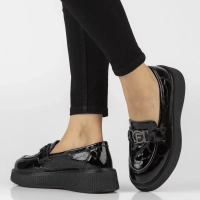 Leather platform shoes Filippo DP8294/26 BK black