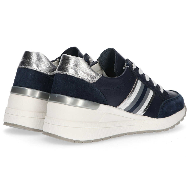 Skórzane półbuty Filippo DP1420/20 NV granatowe