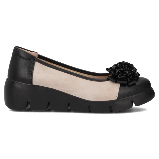 Leather shoes Filippo DP6783/25 BK BE black-beige